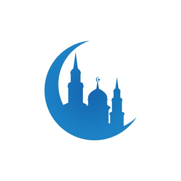 Cami Siluet Logo Simge Tasarım Şablonu Vektör — Stok Vektör