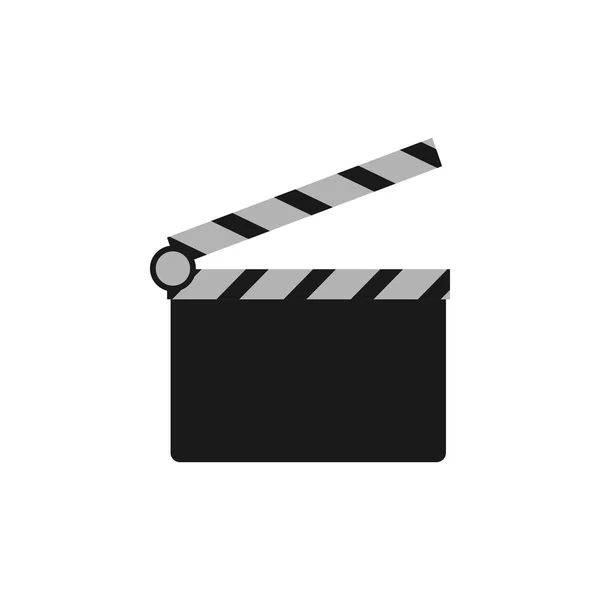 Clapperboard Film Logo Icon Design Template Vektor — Stockvektor