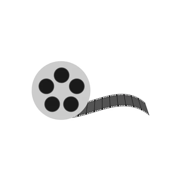 Film Reel Logo Pictogram Ontwerp Sjabloon Vector — Stockvector