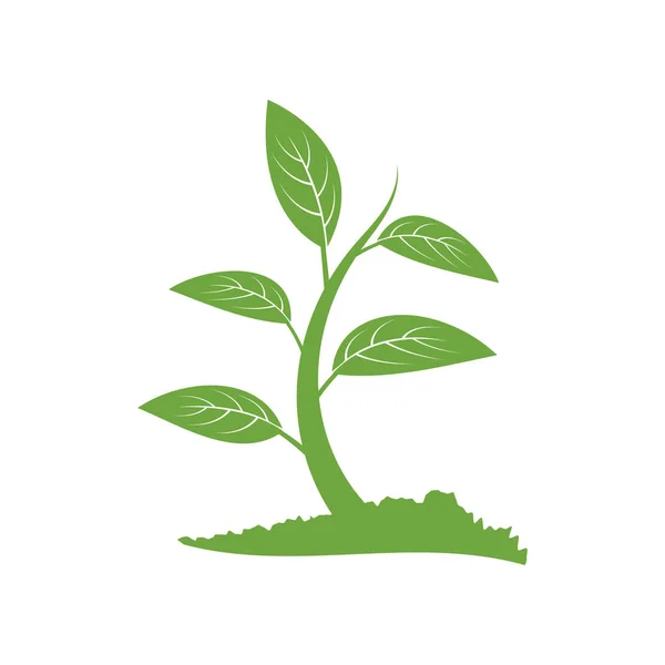 Gröna Träd Logo Ikon Design Mall Vektor — Stock vektor