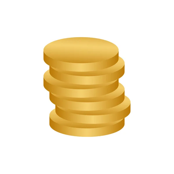 Στοίβα Από Κέρματα Λογότυπο Εικονίδιο Σχεδιασμός Πρότυπο Διάνυσμα — Διανυσματικό Αρχείο