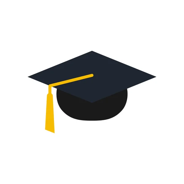 Graduation Cap Logo Pictogram Ontwerp Sjabloon Vector — Stockvector