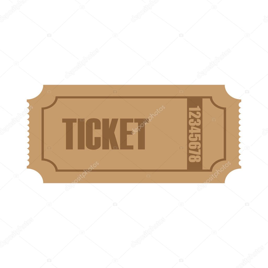 Ticket logo icon design template vector