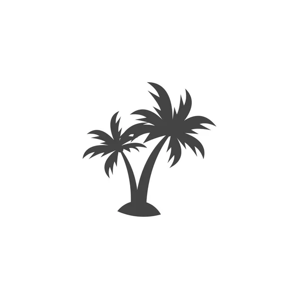 Palmera Silueta Diseño Gráfico Plantilla Vector Ilustración — Archivo Imágenes Vectoriales