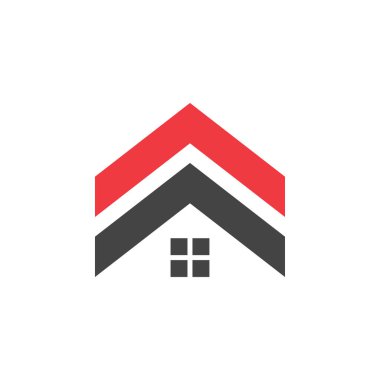 Emlak ev grafik tasarım şablonu vektör