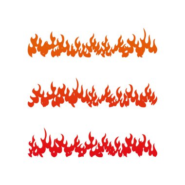 Ateş ve alev grafik tasarım şablonu vektör