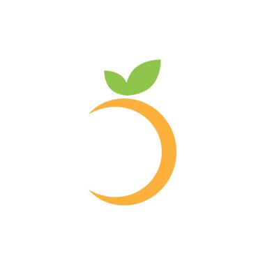 Soyut turuncu meyve grafik tasarım şablonu vektör