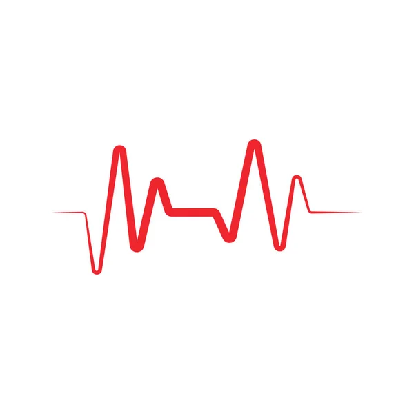 Corazón Latido Ekg Diseño Gráfico Plantilla Vector — Archivo Imágenes Vectoriales