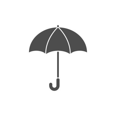 Şemsiye siluet grafik tasarım şablonu vektör