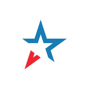 Soyut yıldız grafik tasarım şablonu vektör çizim