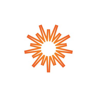 Güneş grafik tasarım öğe şablonu vektör çizim soyut