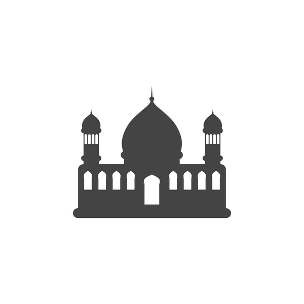 清真寺剪影平面设计模板向量例证 — 图库矢量图片