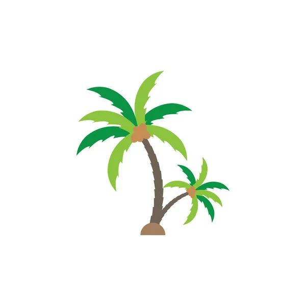 Palmeira Árvore Gráfico Modelo Vetor Ilustração — Vetor de Stock