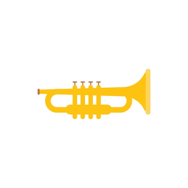 Trumpet yellow graphic design template vector illustration — Stock Vector