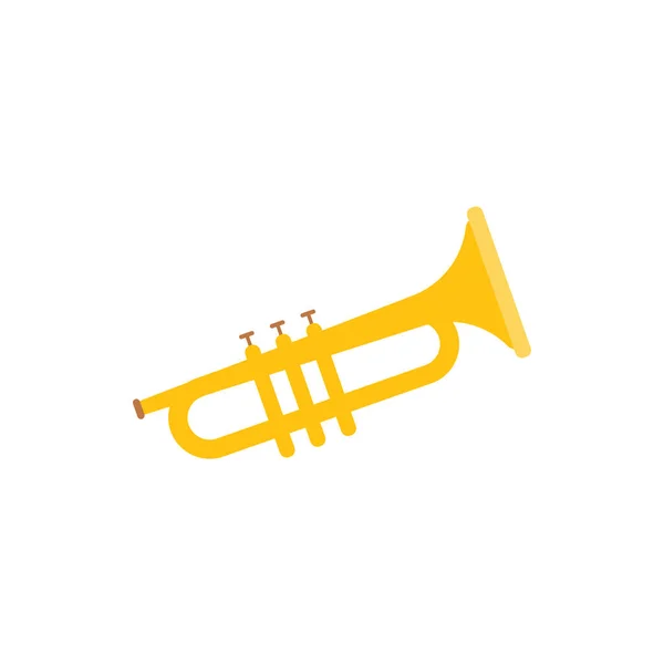 Trumpet giallo disegno grafico modello vettoriale illustrazione — Vettoriale Stock