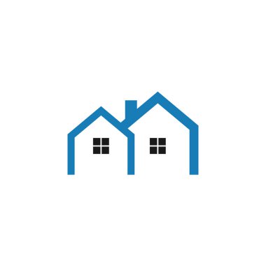 Emlak evi logo tasarım şablonu vektör çizim