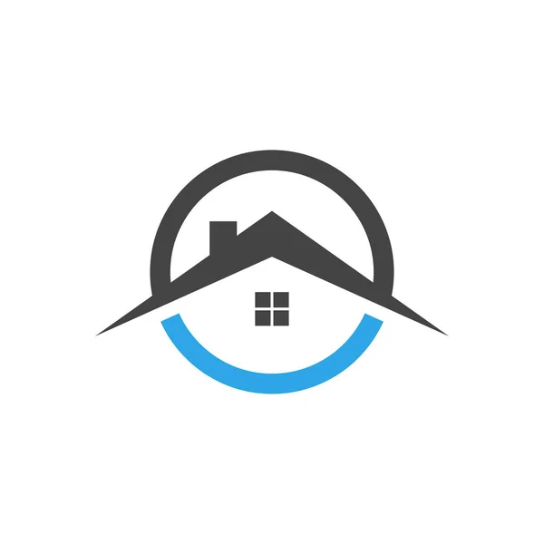 Vetor Modelo Logotipo Casa Imobiliária —  Vetores de Stock