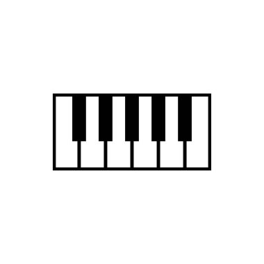 Piyano logo grafik tasarım şablonu vektör