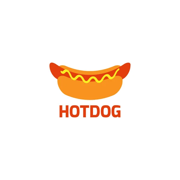 Hotdog Logotipo Design Gráfico Modelo Vetor —  Vetores de Stock