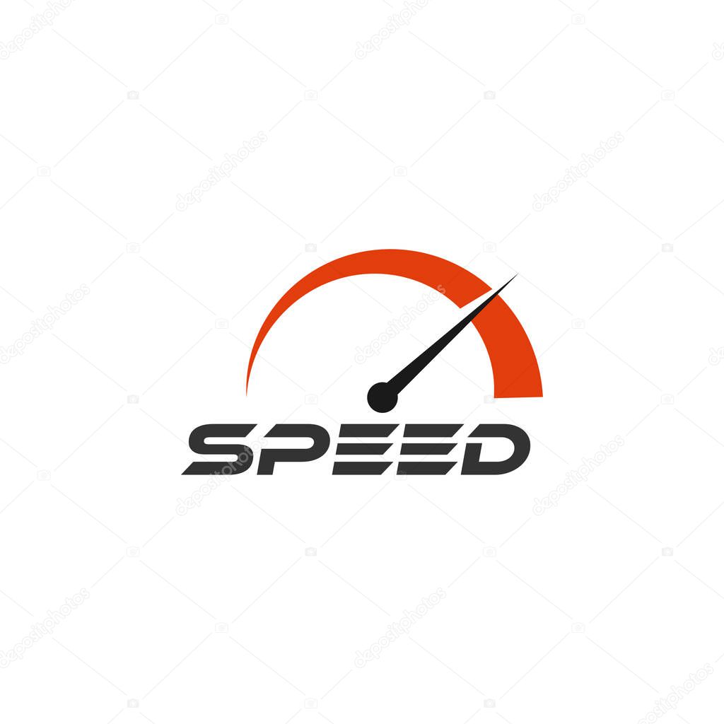 Speedometer logo graphic design template vector