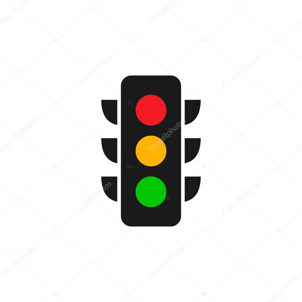 Traffic light logo graphic design template vector