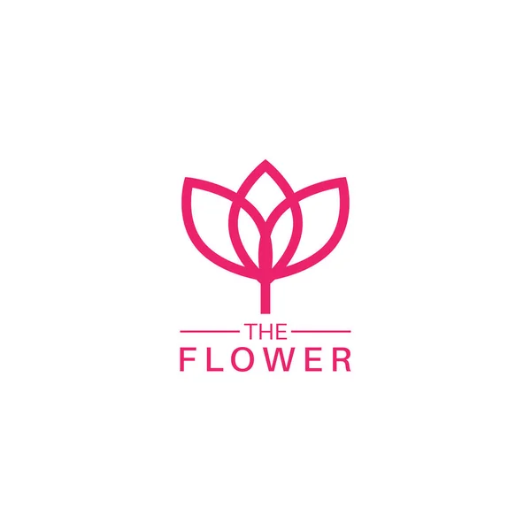 Vetor Modelo Logotipo Flor Rosa —  Vetores de Stock