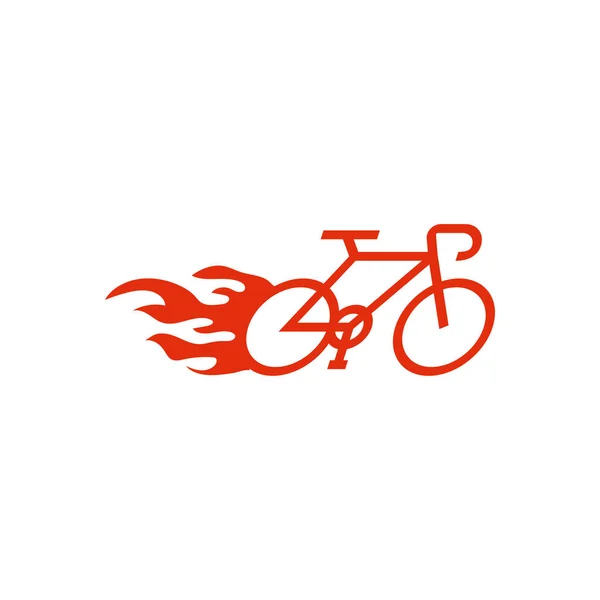 Gyors Kerékpár Logo Design Sablon Vektor — Stock Vector