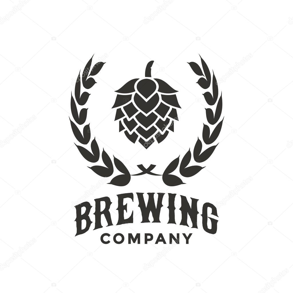 Brewing company logo design template vector illustration