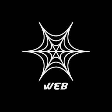 Web örümcek logo tasarım şablonu vektör çizim
