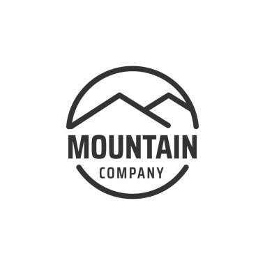 Dağ grafik tasarım şablonu vektör illüstrasyon izole