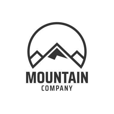 Dağ grafik tasarım şablonu vektör illüstrasyon izole