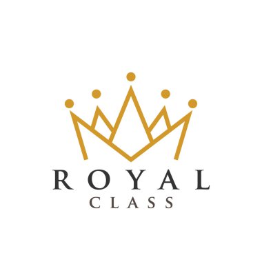 Crown royal grafik tasarım şablonu vektör çizim