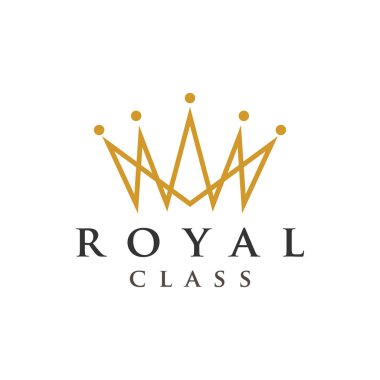 Crown royal grafik tasarım şablonu vektör çizim