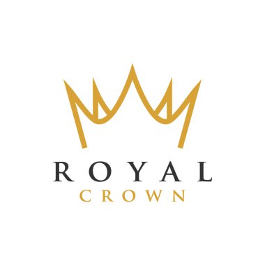 Crown royal grafik tasarım şablonu vektör çizim