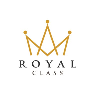 Crown royal grafik tasarım şablonu vektör çizim