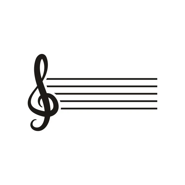 Modèle Conception Logo Note Musique Illustration Vectorielle — Image vectorielle