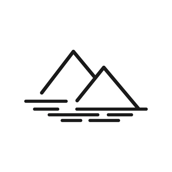 Montaña Agua Superficie Diseño Gráfico Plantilla Vector — Archivo Imágenes Vectoriales