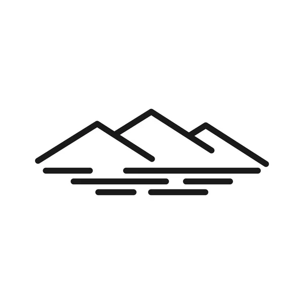 Mountain Water Surface Graphic Design Template Vector — Stock Vector