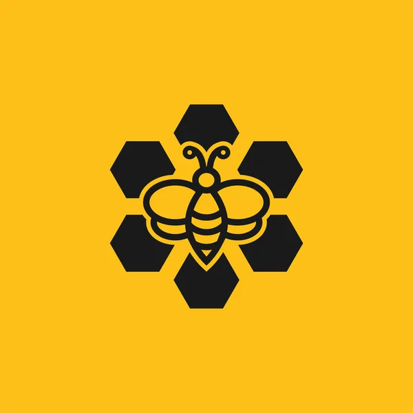 Бджолиний Мед Шаблон Графічного Дизайну Векторні Ілюстрації — стоковий вектор