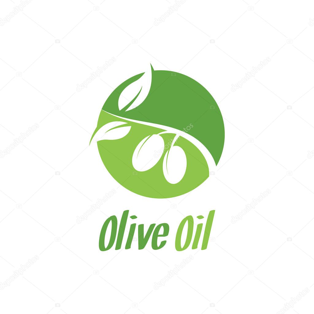 Olive oil logo design template vector illustration