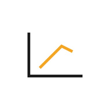 Çizgi grafiği grafik simge tasarım şablonu tasarlamak