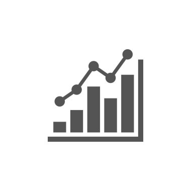 Çubuk grafik grafik simge tasarım şablonu tasarlamak