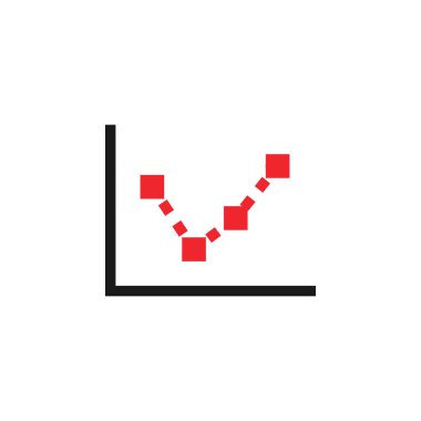 Çizgi grafiği grafik simge tasarım şablonu tasarlamak