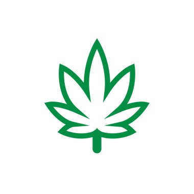 Esrar yaprak logo simgesi grafik tasarım şablonu illüstrasyon