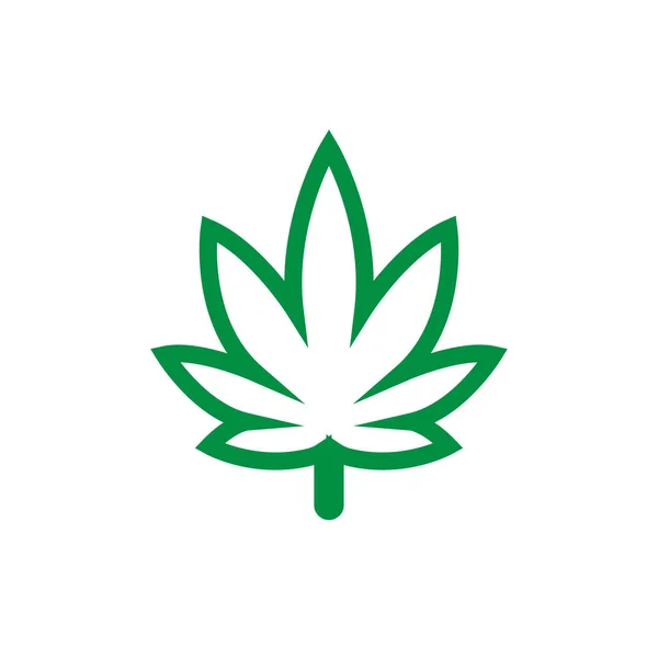 Иллюстрация Графического Дизайна Логотипом Марихуаны — стоковый вектор
