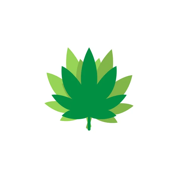 Marijuana Leaf Logo Icon Graphic Design Template Illustration — Stock Vector
