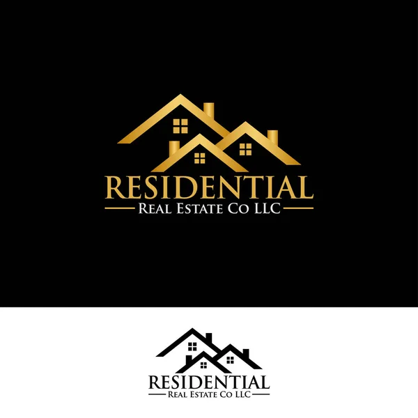 Real Estate Residential Logo Icon Graphic Design Template Illustration — Stock Vector