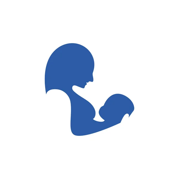Кормящая Женщина Логотип Иконка Графический Дизайн Шаблон Иллюстрации — стоковый вектор