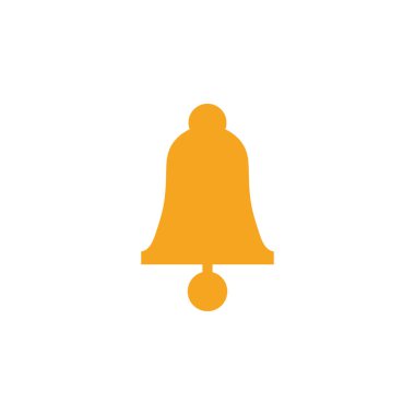 Çan bildirimi grafik simgesi tasarım şablonu yalıtılmış