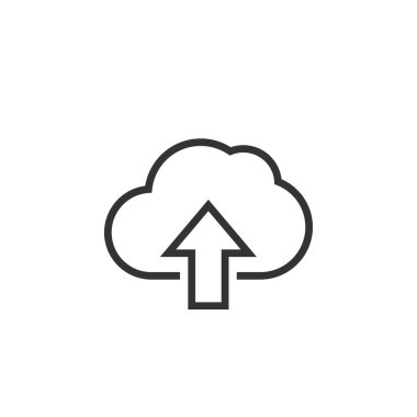 Bulut grafik simgesi tasarım şablonu yalıtılmış yükleme